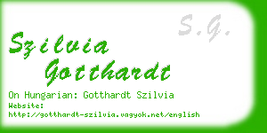 szilvia gotthardt business card